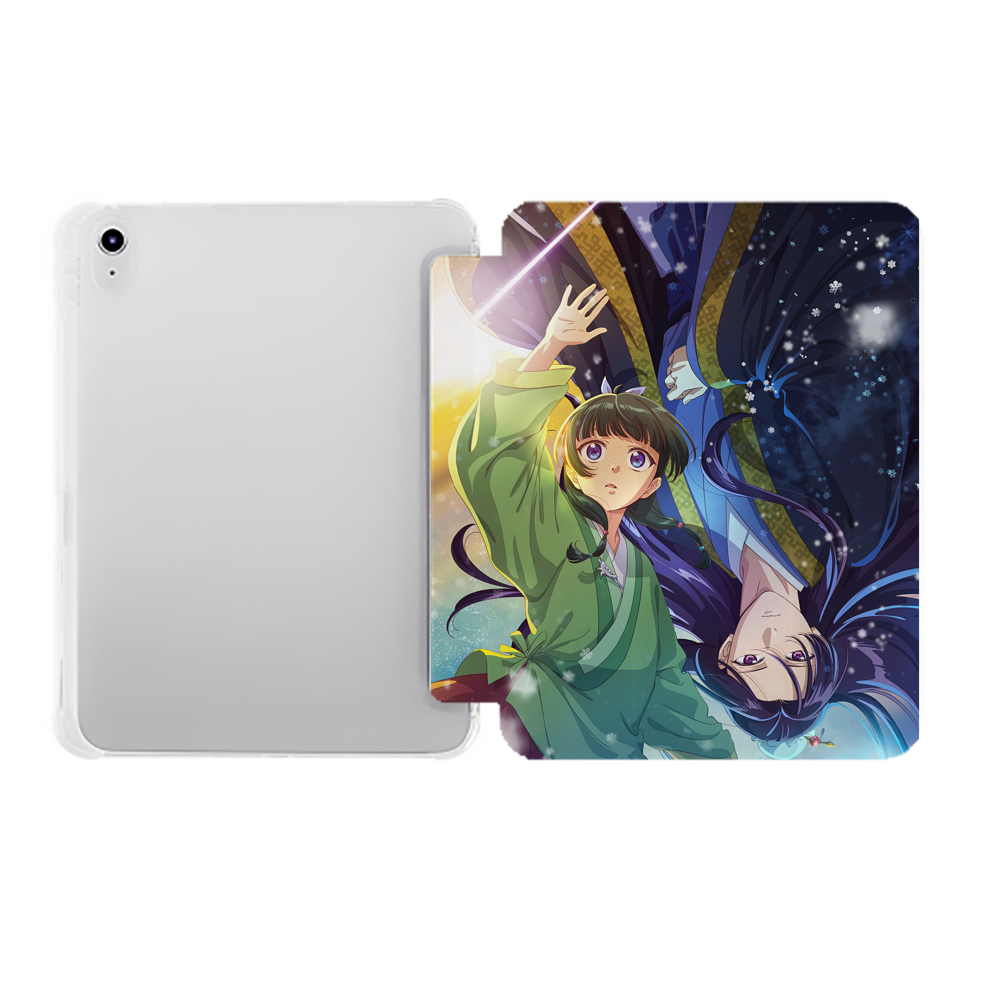 （画像用） 薬屋のひとりごと The Apothecary Diaries IPad ケース ペン収納付き 三つ折りスタンド PUレザー×シリコン 対応機種9.5/10.5/10.9インチ